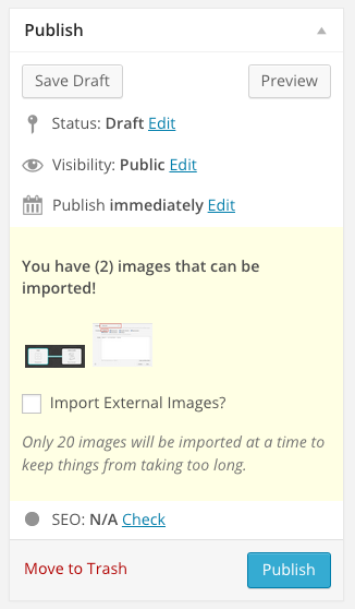 WordPress Import External Images