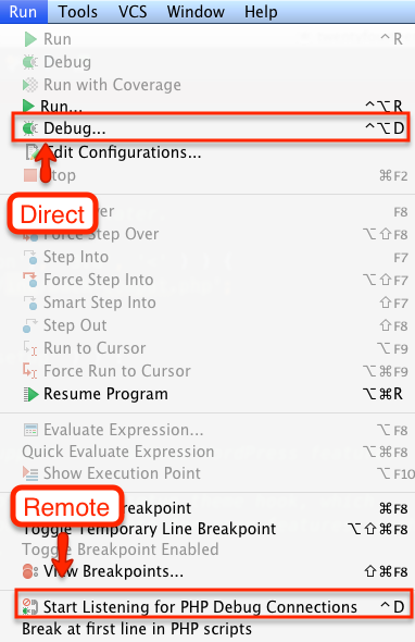 Xdebug PhpStorm Direct vs Remote
